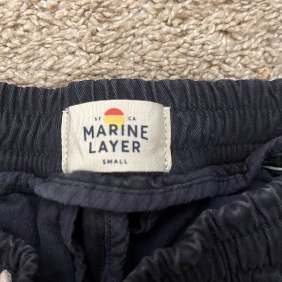 Marine Layer Mens Saturday Athletic Fit Pant Navy Size Small Office Outdoor - Picture 4 of 11